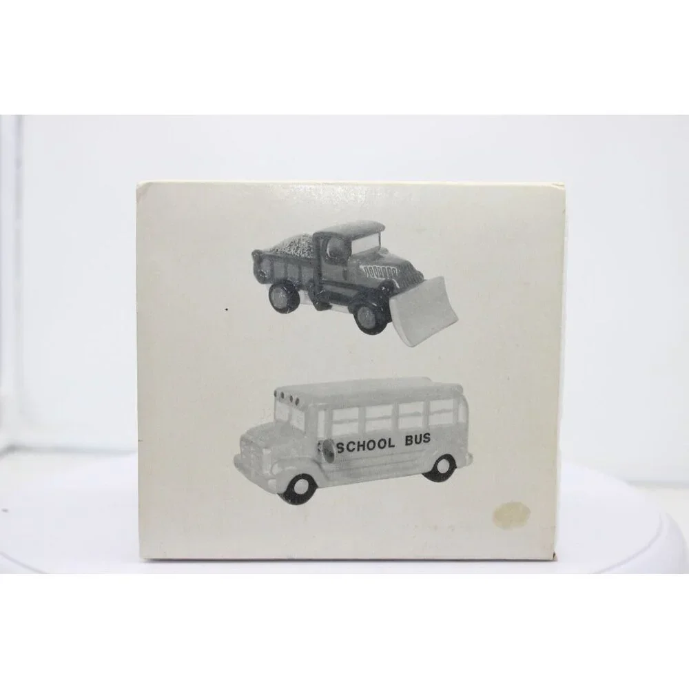 Dept 56 Snow Village - School Bus & Snow Plow